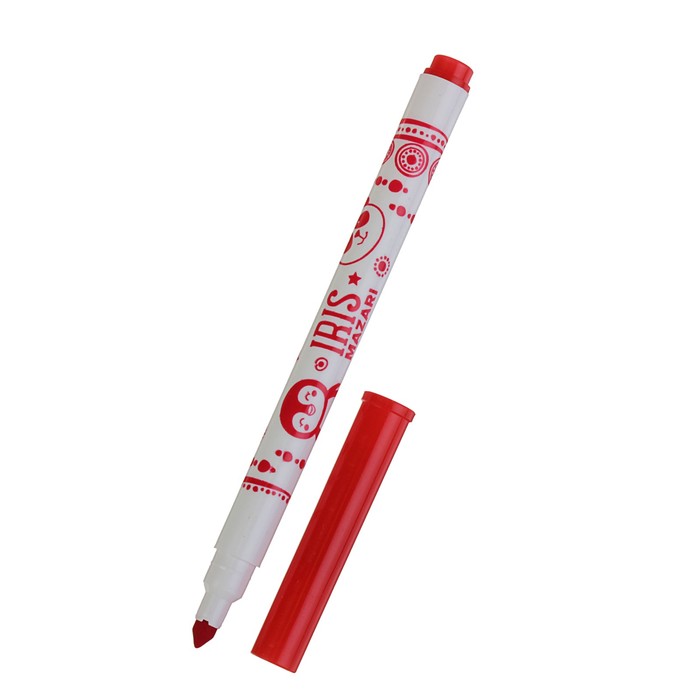 Фломастеры 6 цветов IRIS, вентилируемый колпачок, широкий наконечник