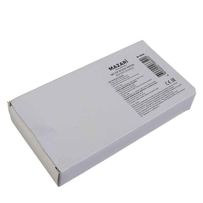 Набор блоков с липким краем: 2 блока 75х75 мм по 100 листов + 6 блоков 25х75 мм по 100 листов