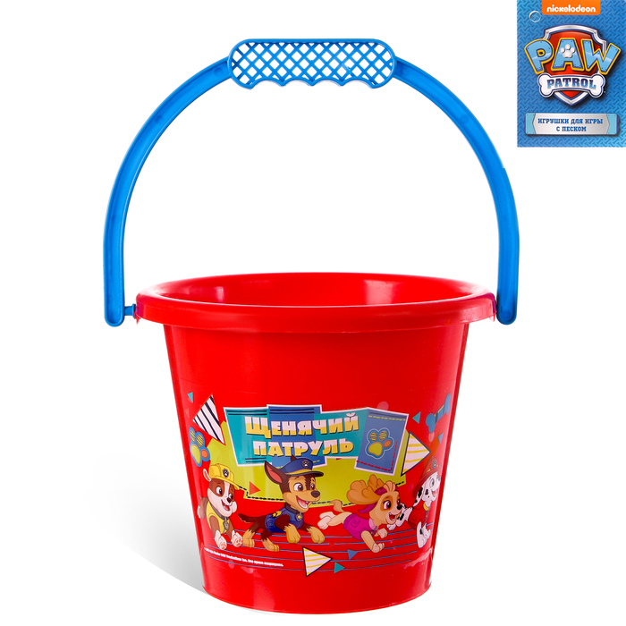 Щенячий патруль. Ведро для песка "Щенячий патруль", 170 х 140 х 170 мм, цвет МИКС, Paw Patrol