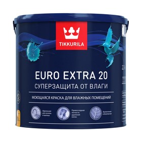 

Краска для внутренних работ Тиккурила Евро EXTRA 20, База А, полуматовая 9л