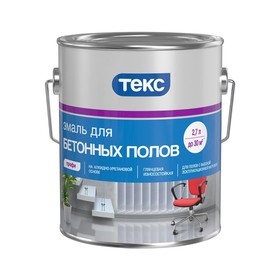 

Эмаль для бетонных полов ПРОФИ серая гл 9л ТЕКС