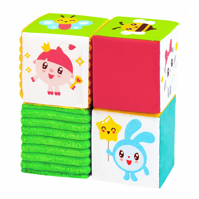 Набор мягких кубиков "Малышарики"