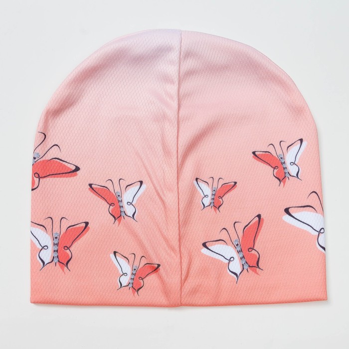 Шапка детская трикотажная, размер 54-56 см, цвет персиковый 1251