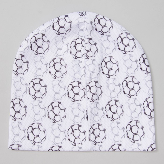 Шапка детская трикотажная, размер 52-54 см, цвет белый 1254