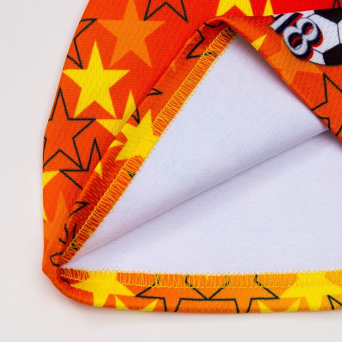 Шапка детская трикотажная, размер 54-56 см, цвет оранжевый 1255