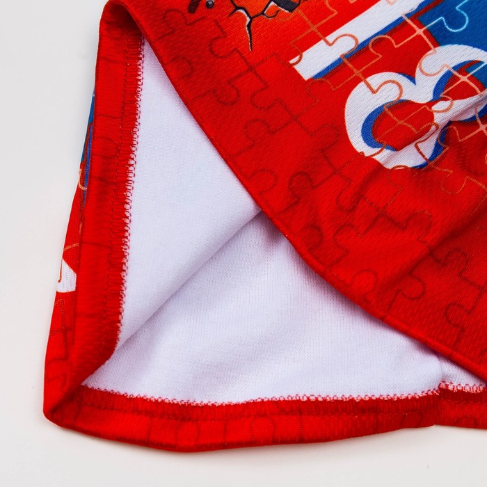 Шапка детская трикотажная, размер 54-56 см, цвет триколор 1257