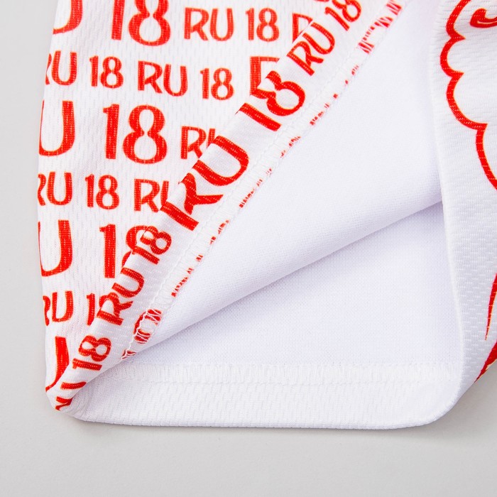 Шапка детская трикотажная, размер 54-56 см, цвет бело-красный 1258