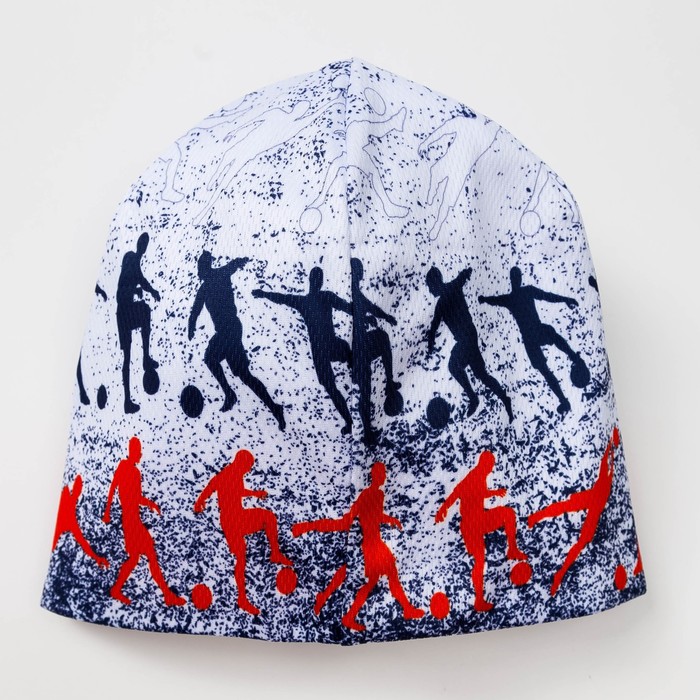 Шапка детская трикотажная, размер 54-56 см, цвет синий (рябь) 1259