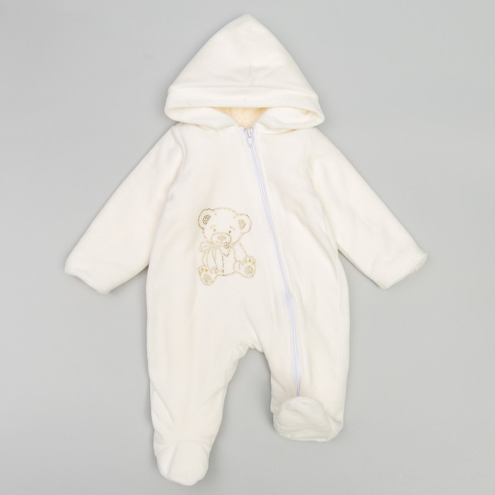 Комбинезон для девочки, рост 80 см, цвет молочный Км-261-05_М