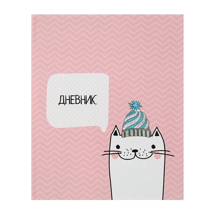Дневник для 5-11 класса "Котик", твёрдая обложка, глянцевая ламинация, 48 листов
