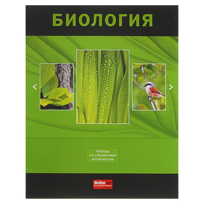 Тетрадь 48 листов клетка "Классика. Биология", обложка мелованный картон, со справочным материалом