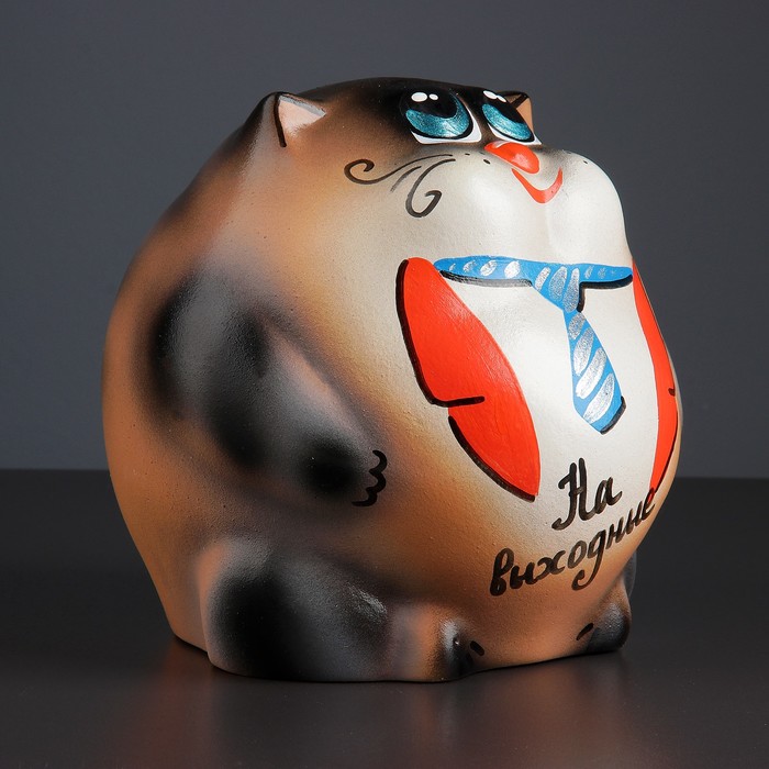 Копилка "Кот большой: на выходные" х/р 21см