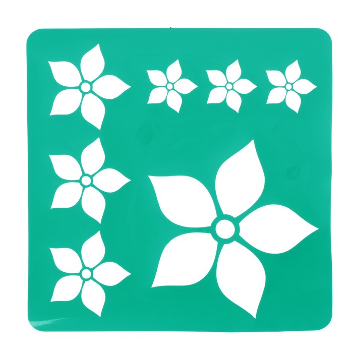 Трафарет клеевой "Фиалка"15х15 см