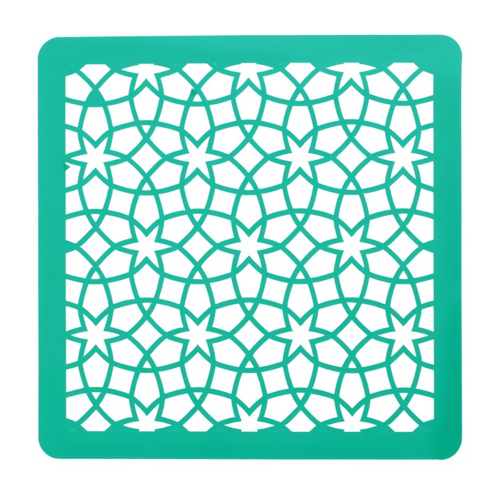 Трафарет клеевой "Звезды и круги"15х15 см