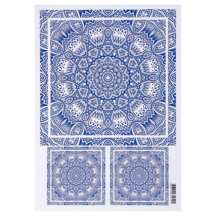 Декупажная карта "Васильковые оттенки" 54 г/м2 формат А4