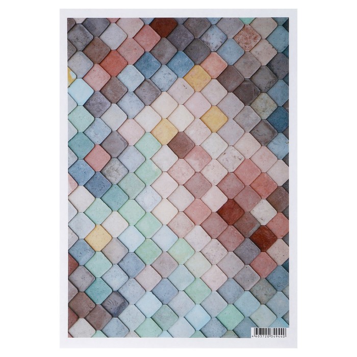Декупажная карта "Выразительная мозаика" 54 г/м2 формат А4