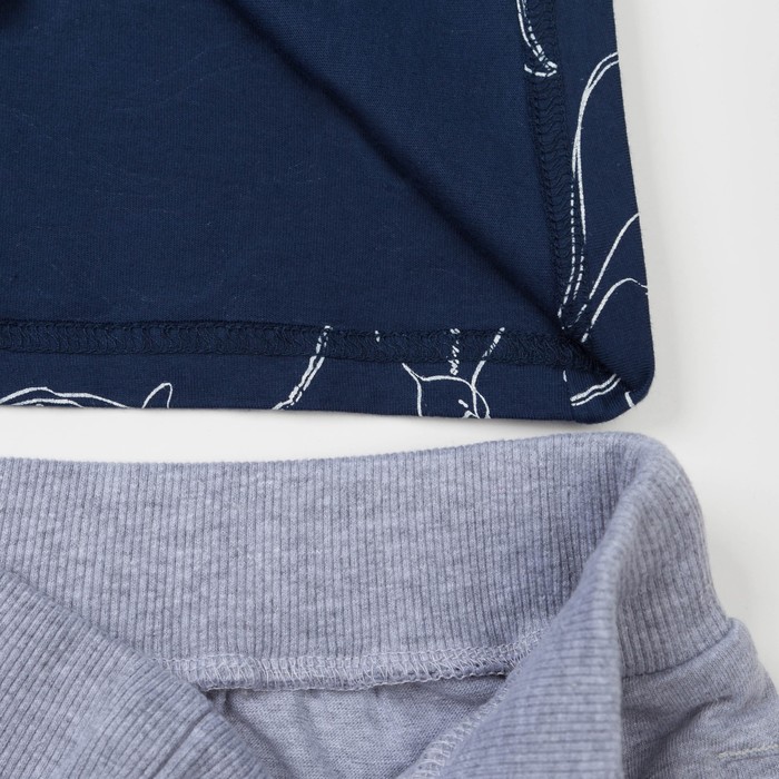 Комплект для мальчика (футболка, шорты), рост 152 см, цвет тёмно-синий