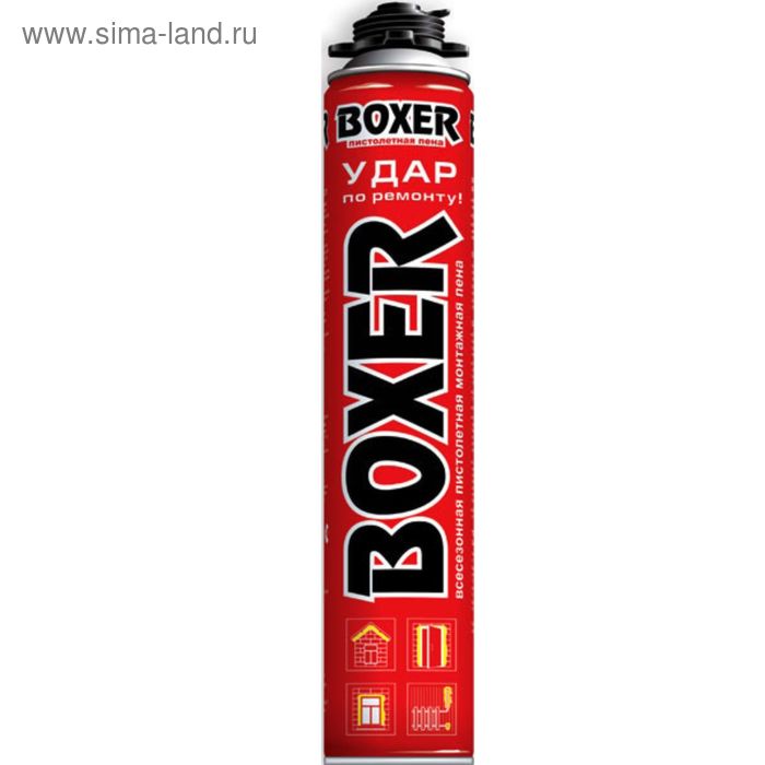 Пена монтажная Boxer Pro, профессиональная, всесезонная, пистолетная, 700 мл