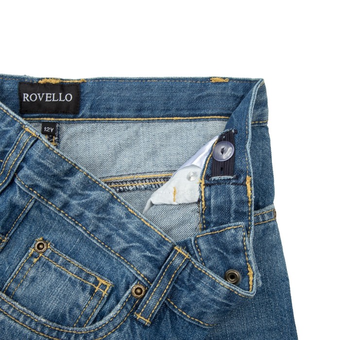 Брюки джинсовые для мальчиков, рост 140 см, цвет синий 2061