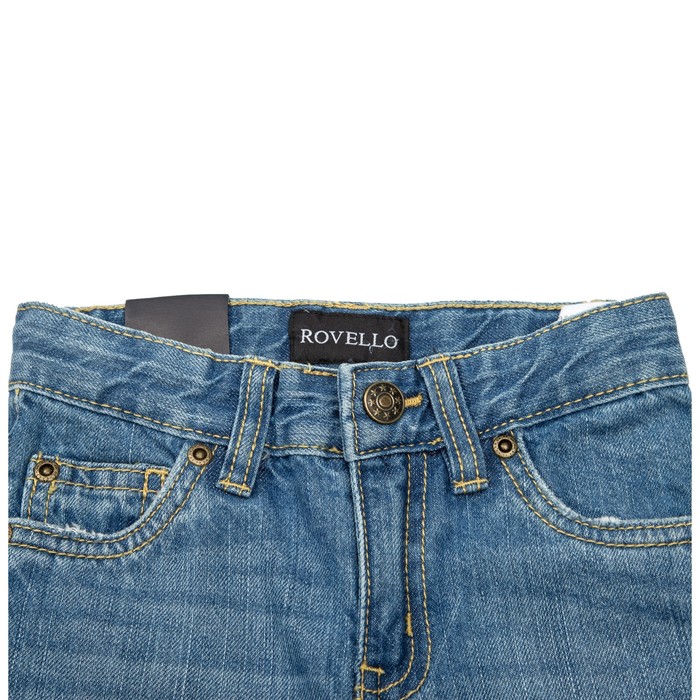 Брюки джинсовые для мальчиков, рост 92 см, цвет синий 2061_М