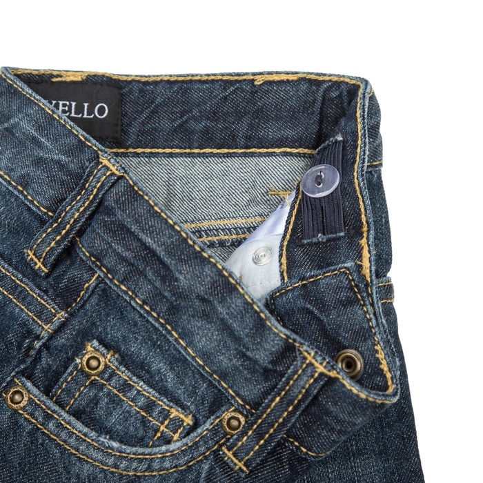 Брюки джинсовые для мальчиков, рост 86 см, цвет тёмно-синий 2061_М