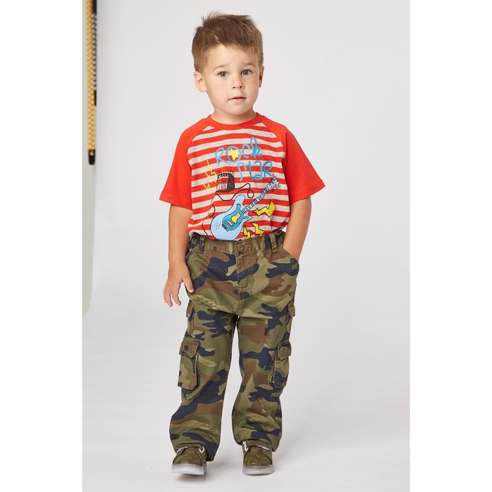 Брюки для мальчика, рост 104 см, цвет милитари зелёный RJ 13