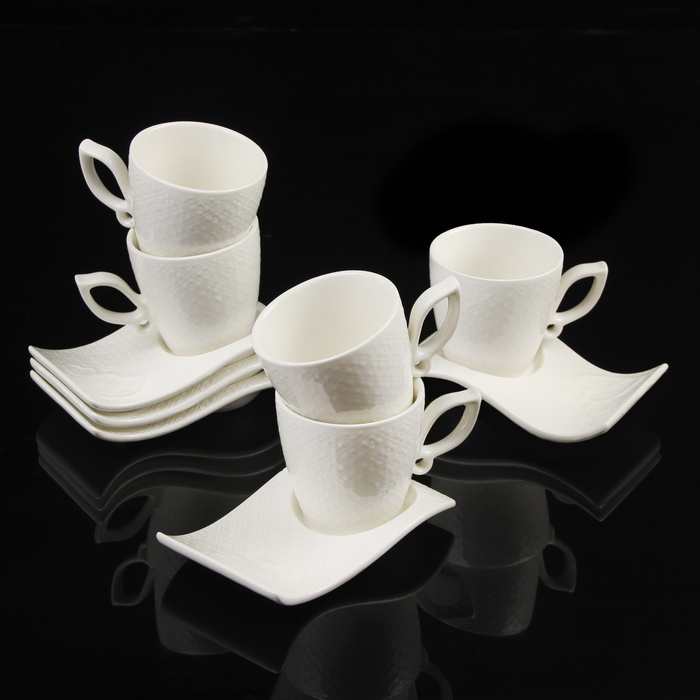 Сервиз кофейный 10 предметов "Крыло бабочки"5 чашек170 мл, , 5 блюдцев  УЦЕНКА