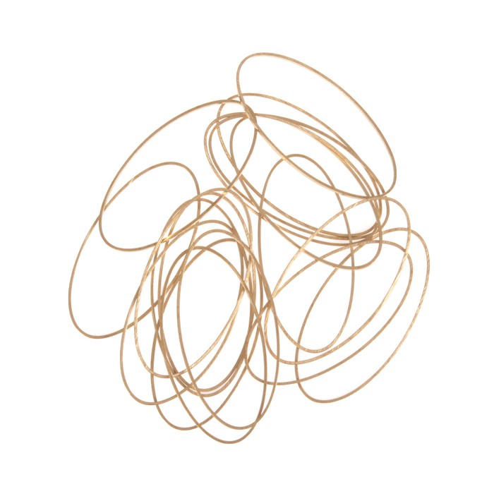 Декор для творчества металл "Овалы" набор 18 шт 2х4 см