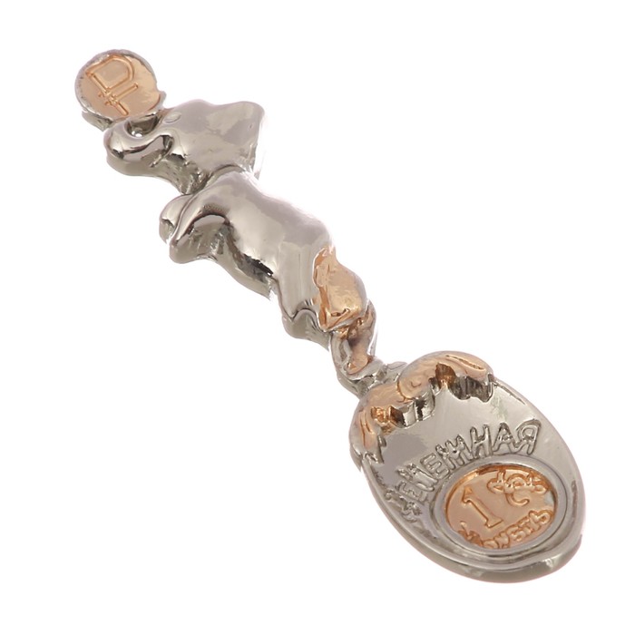 Ложка-загребушка двухцветная "Денежный слоник"