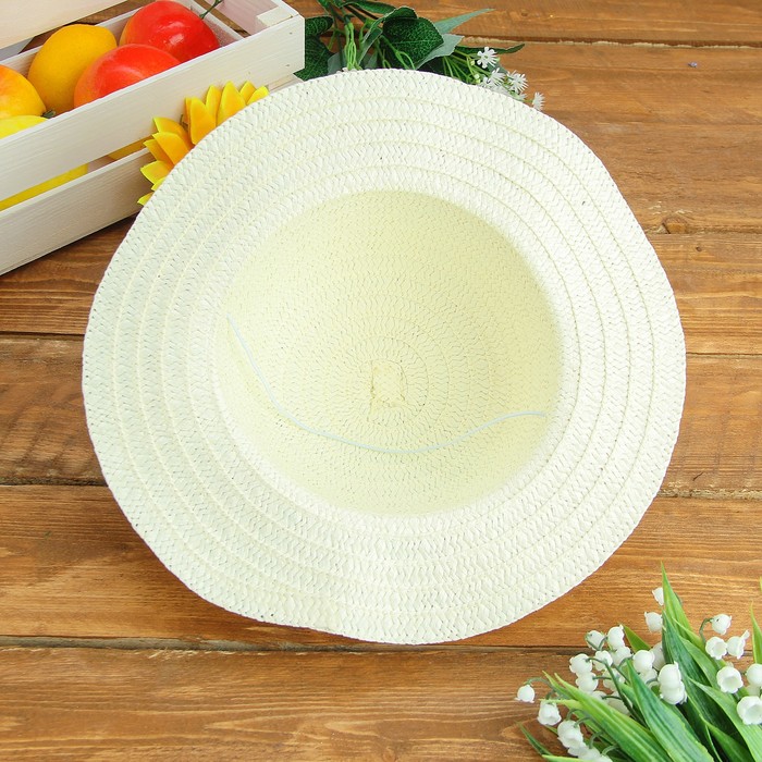 Карнавальная шляпка детская "Косички" р-р 50-52 см, цвет белый