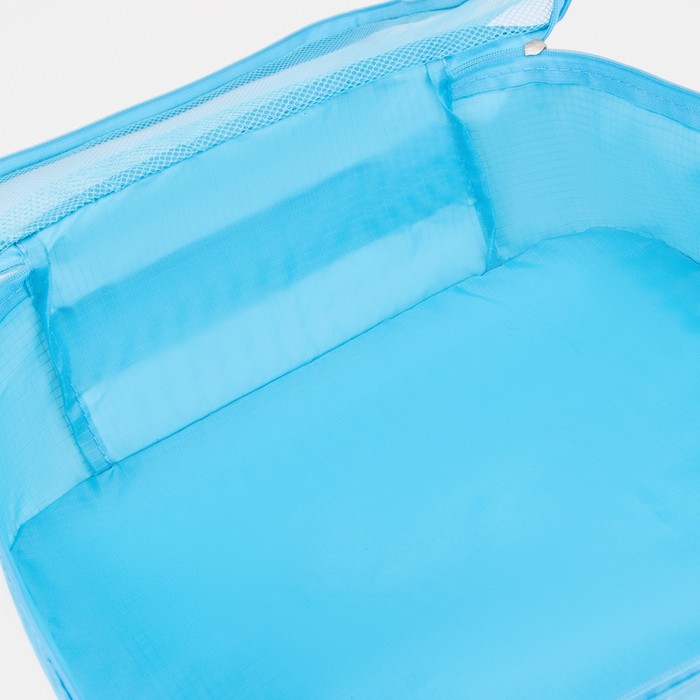 Набор для путешествий, 6 предметов на молниях, цвет голубой