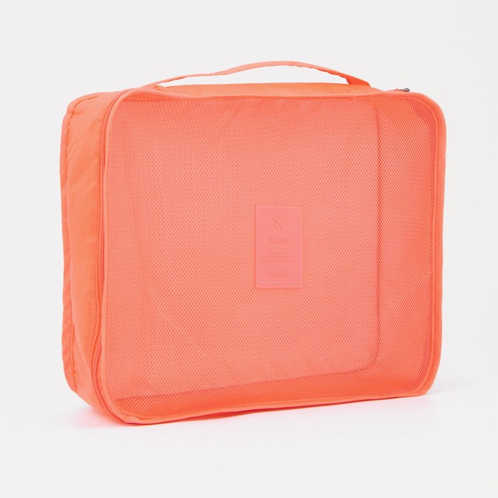 Набор для путешествий, 6 предметов на молниях, цвет красный