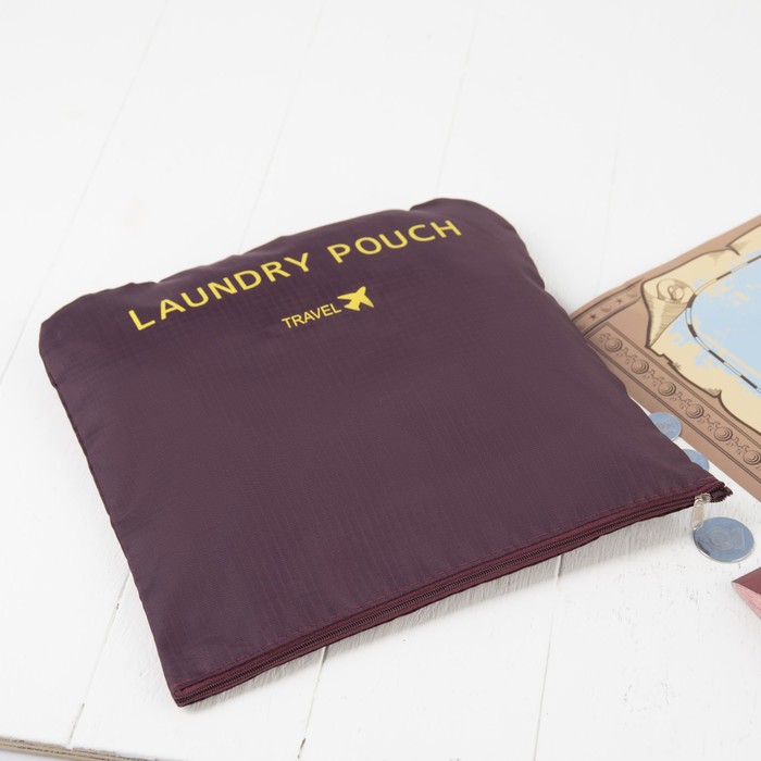 Набор для путешествий, 6 предметов на молниях, цвет бордовый