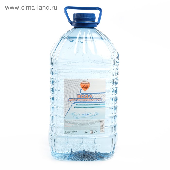 Дистиллированная вода Элтранс, 4.8 л вода дистиллированная alfa 1 5 л