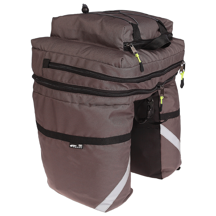 Велосумка на багажник Course 50 л, цвет серый