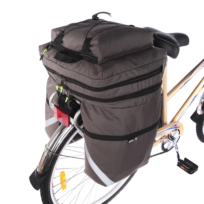 Велосумка на багажник Course 50 л, цвет серый