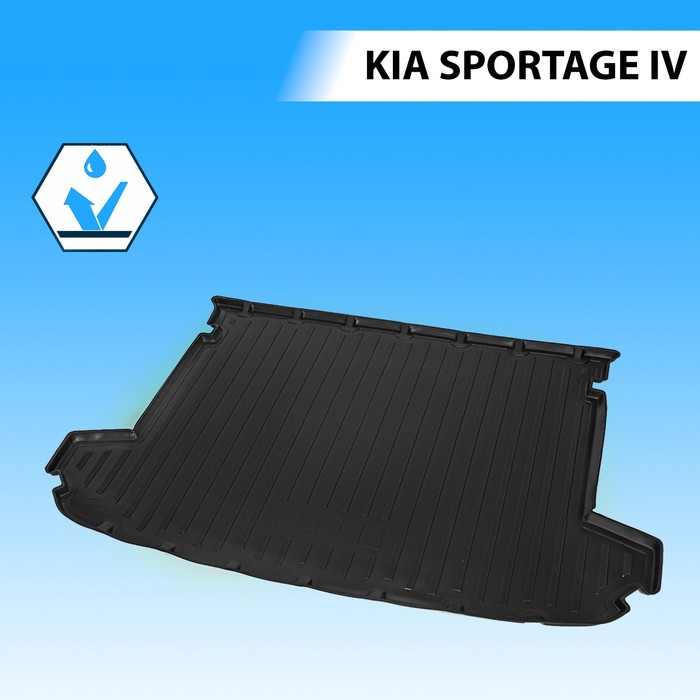 фото Коврик багажника rival для kia sportage iv 5-дв. 2016-2018 2018-н.в., полиуретан, 12805004