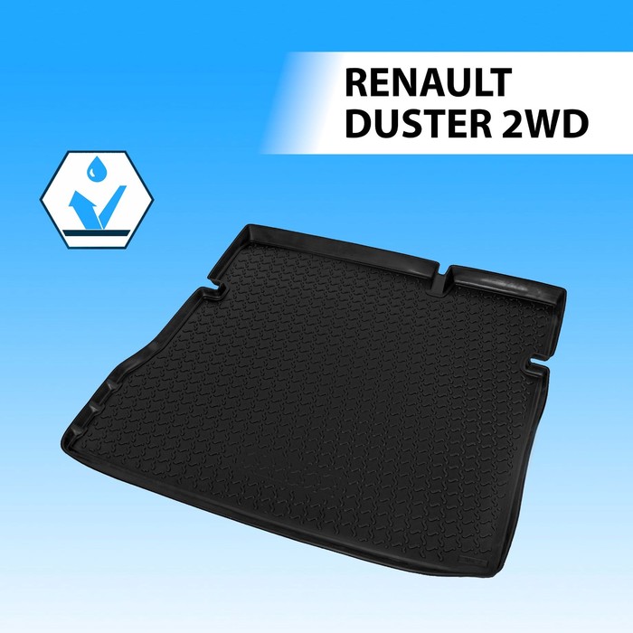 фото Коврик багажника rival для renault duster 5-дв. (2wd) 2010-2015 2015-н.в., полиуретан, 14701002