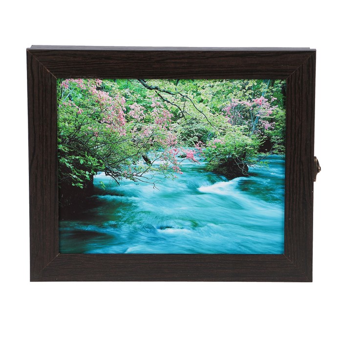 Ключница "Шумная река" венге 25х30х5 см