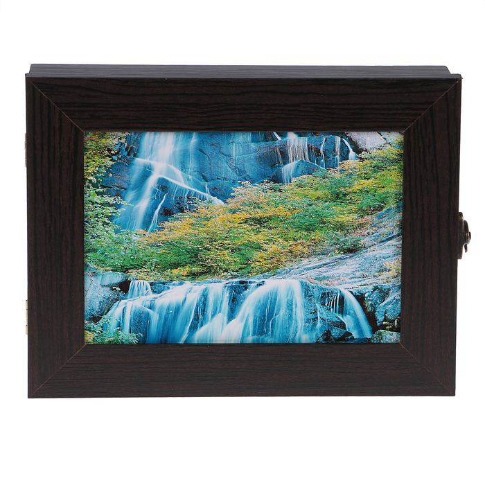 Ключница  "Водопад в горах" венге 18х23х5 см