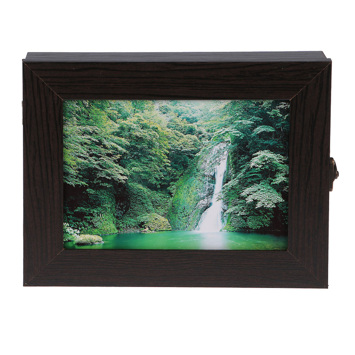 Ключница "Водопад летом" венге 18х23х5 см