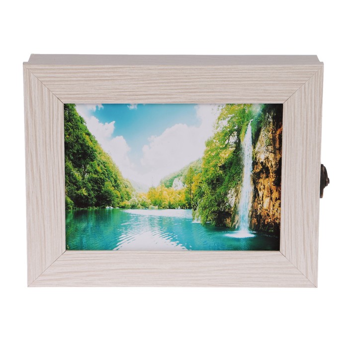 Ключница  "Спокойная река" молочный дуб 18х23х5 см