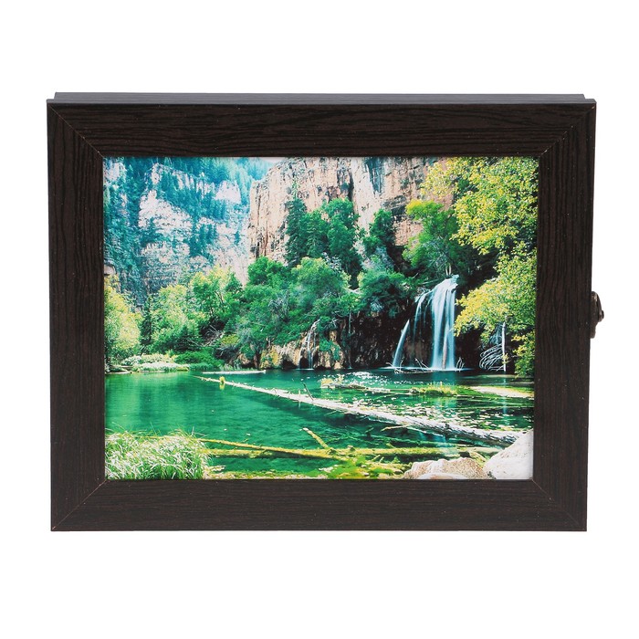 Ключница  "Озеро в горах" венге 25х30х5 см