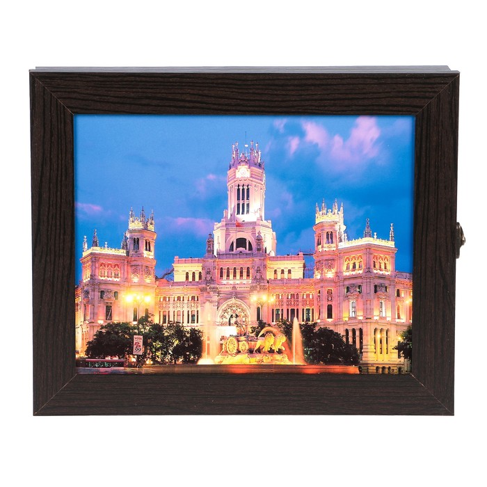 Ключница  "Ночь в городе" венге 25х30х5 см