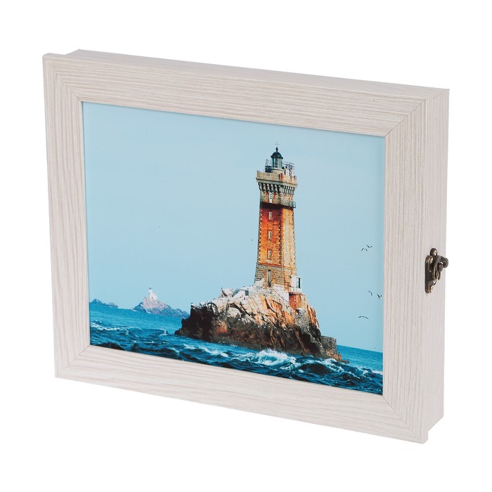 Ключница "Маяк" молочный дуб 25х30х5 см