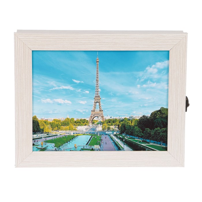 Ключница "Париж" молочный дуб 25х30х5 см