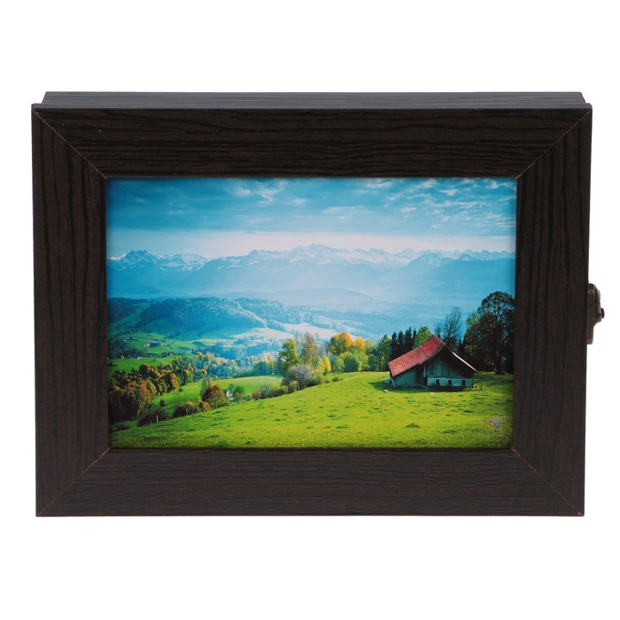 Ключница "Домик в горах" венге 18х23х5 см