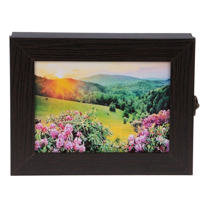 Ключница "Долина на закате" венге 18х23х5 см