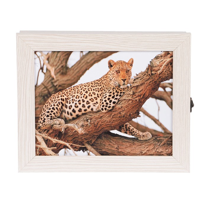 Ключница  "Гепард" молочный дуб 25х30х5 см