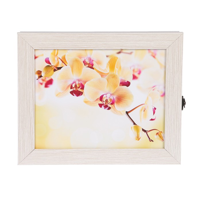 Ключница  "Цветение" молочный дуб 25х30х5 см